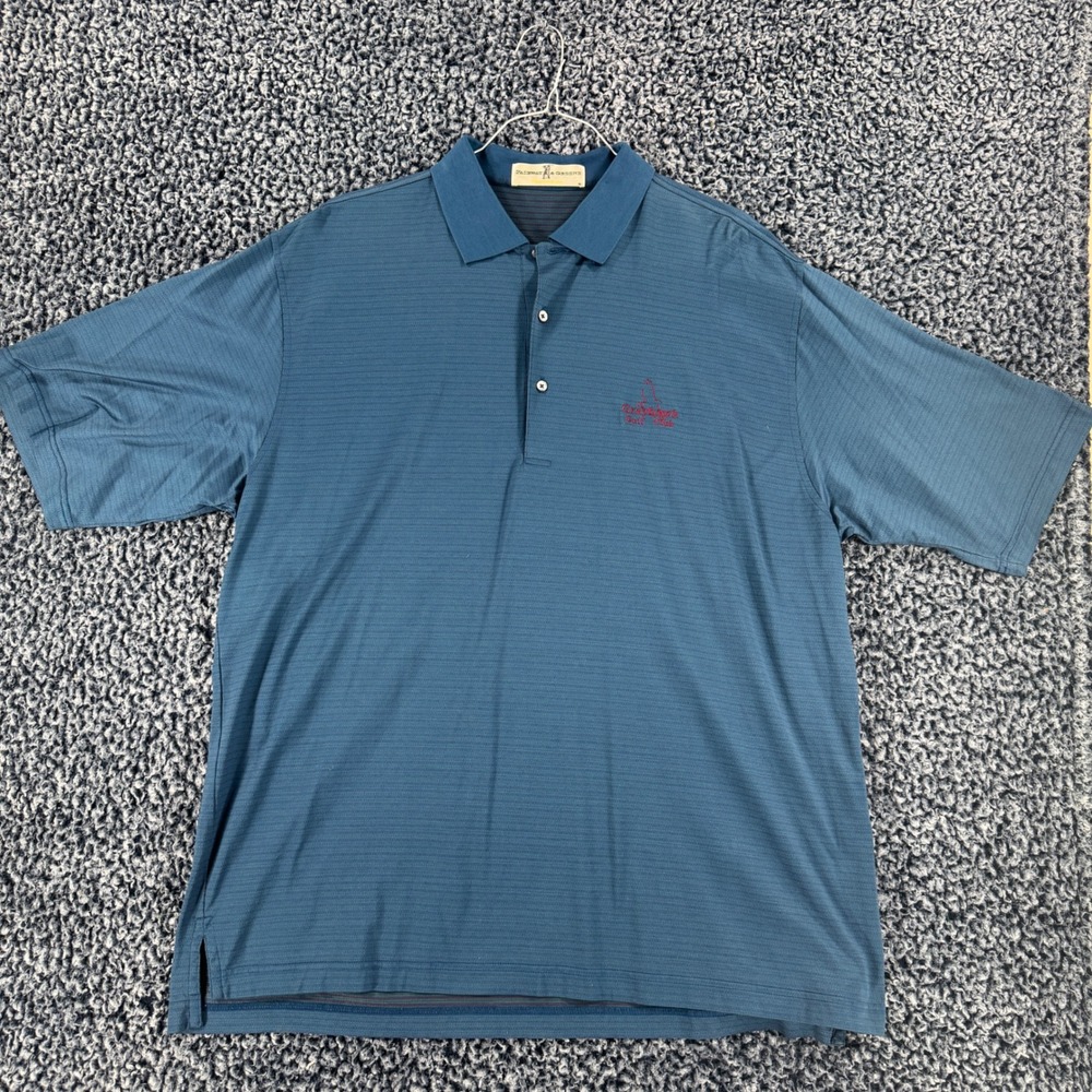 Fairway & Greene Mens XL Blue Grayhawk Golf Club Mercerized Cotton Polo Shirt